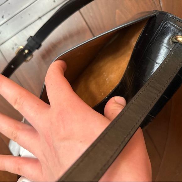 Coach Crocodile leather black shoulder bag used - Picture 11 of 14